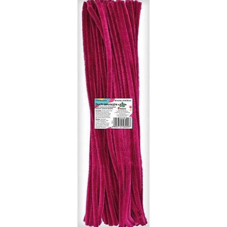 Titanum, druciki dekoracyjne, buraczkowe, 0,6-30 cm, 50 szt.