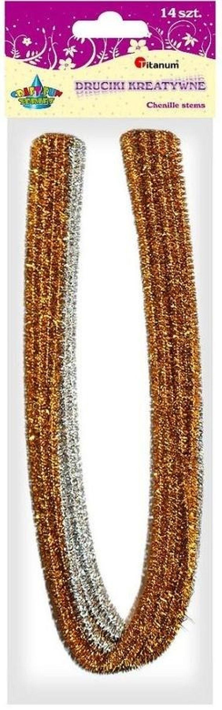 Titanum, druciki metalizowane 0,6-50 cm, 14 szt.