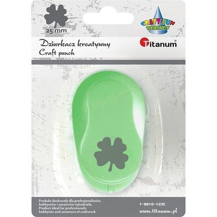 Titanum, dziurkacz, koniczynka czterolistna, 25 mm