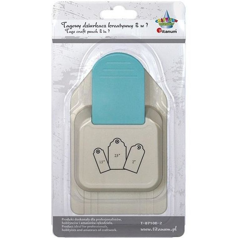 Titanum, dziurkacz, tag, 3w1