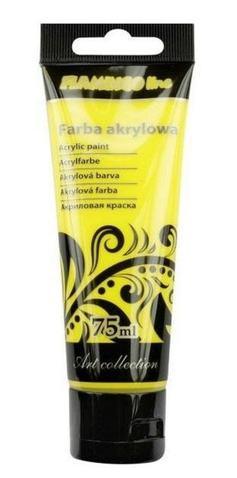 Titanum, farba akrylowa, 004 żółta, 75 ml
