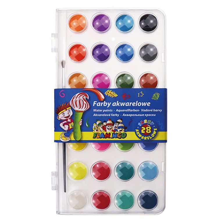Titanum, farby akwarelowe, 28 kolorów