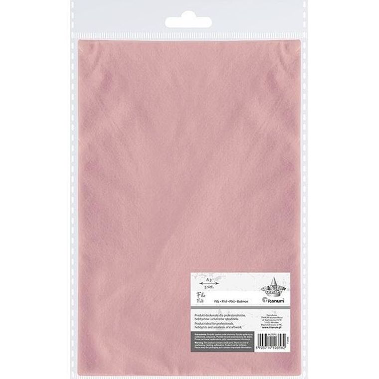 Titanum, filc A3, jasnoróżowy, 5 szt.