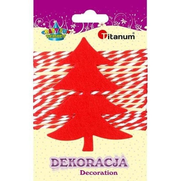 Titanum, filcowa choinka, czerwona