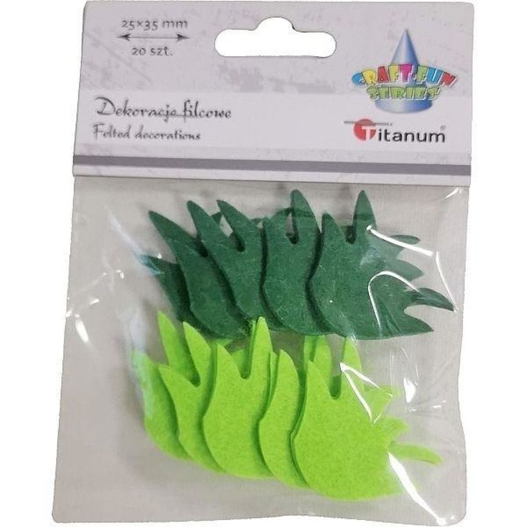 Titanum, filcowa trawa, 35-25 mm, 20 szt.