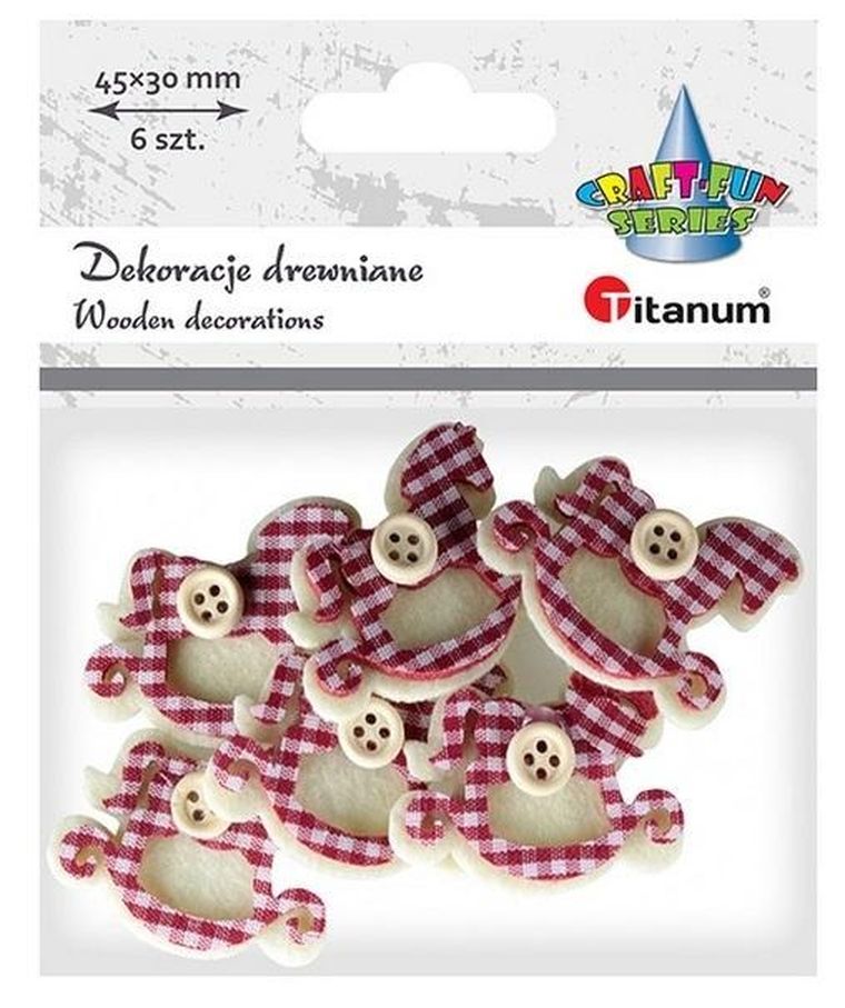 Titanum, filcowe koniki na biegunach 3D, 6 szt.