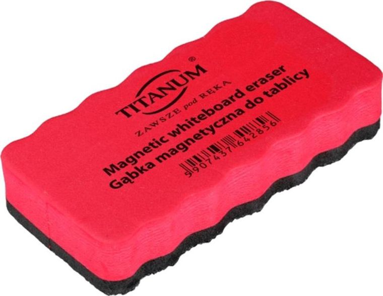 Titanum, gąbka magnetyczna, czerwona