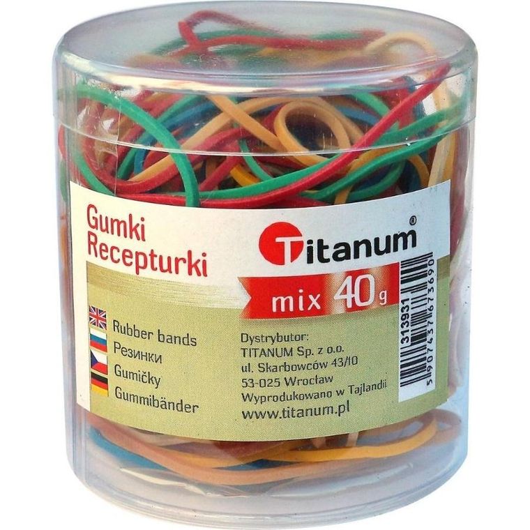 Titanum, gumki recepturki, 40g