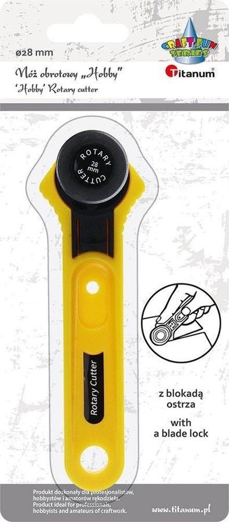 Titanum, Hobby, nóż modelarski, obrotowy, 28 mm