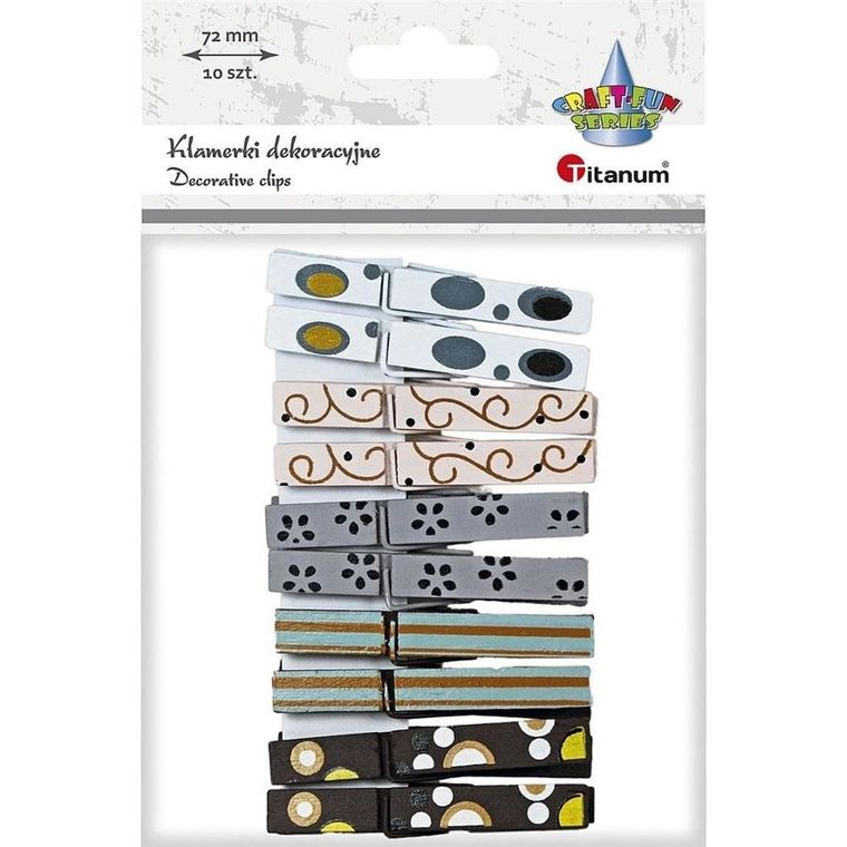 Titanum, klamerki drewniane, 10 szt.