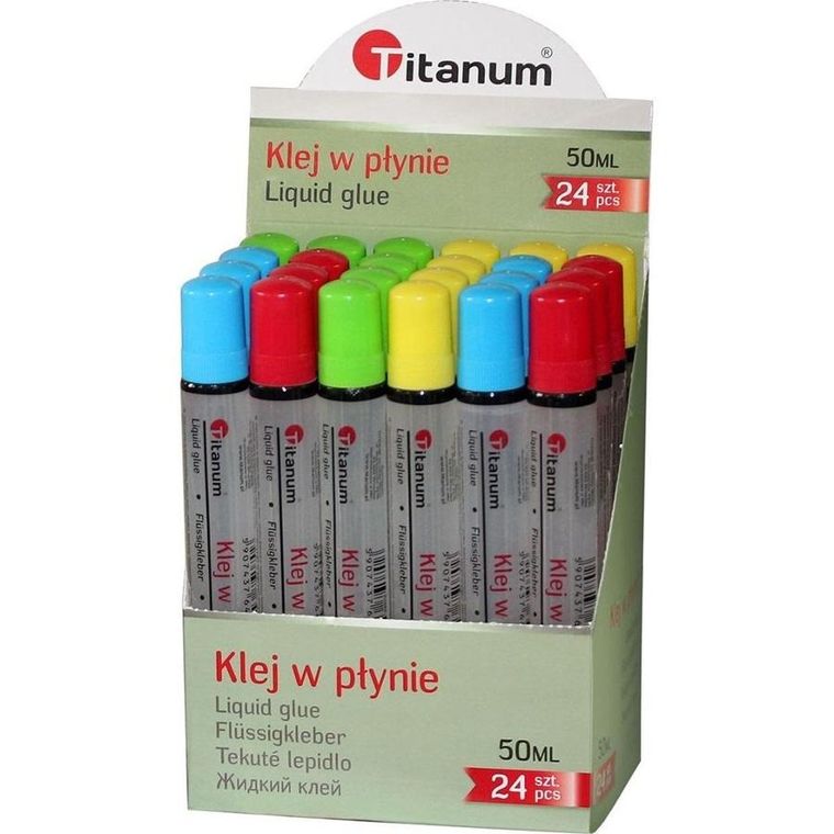 Titanum, klej w płynie, 50 ml, 24 szt.