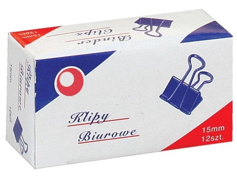 Titanum, klipy biurowe, 15mm, 12 szt.