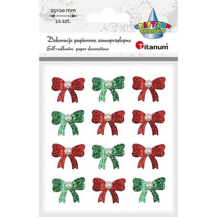 Titanum, kokardki 3D, 25-20 mm, 12 szt.