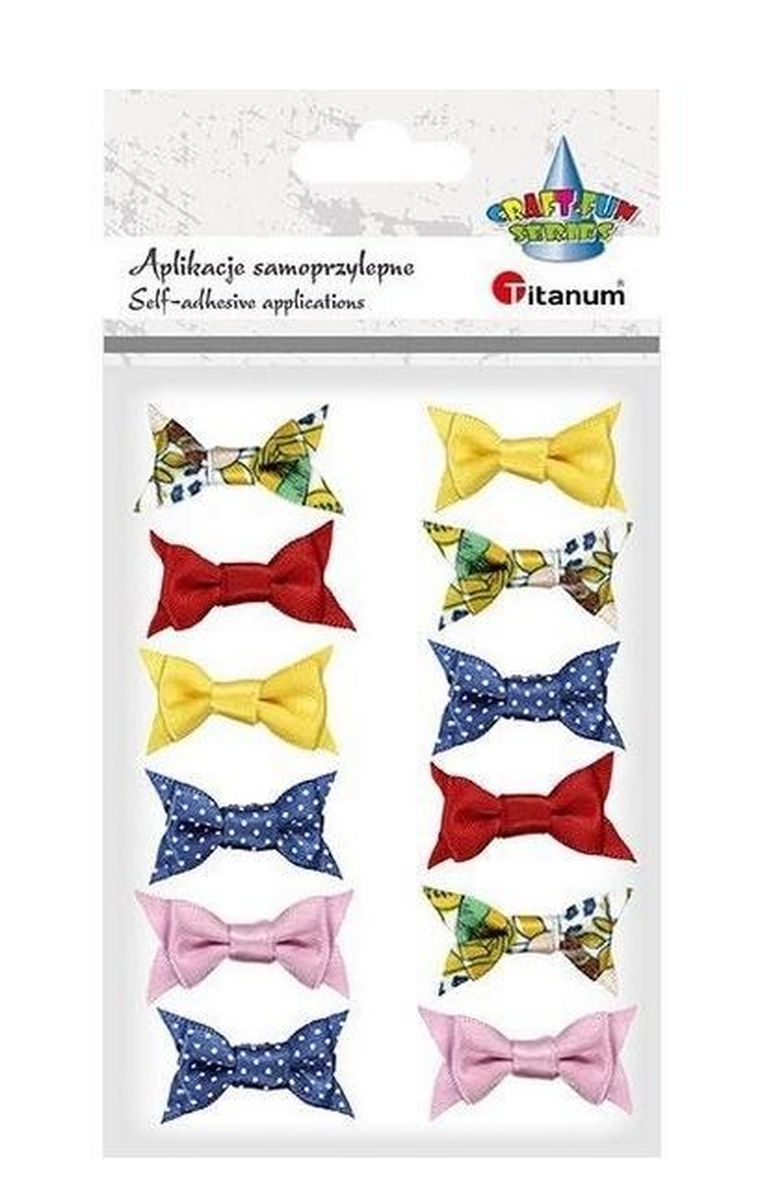 Titanum, kokardy 3D, samoprzylepne, 12 szt.