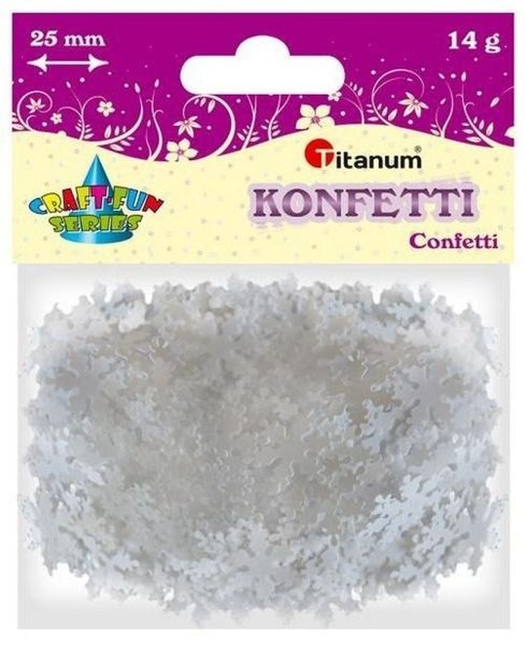 Titanum, konfetti płatki śniegu, 14g