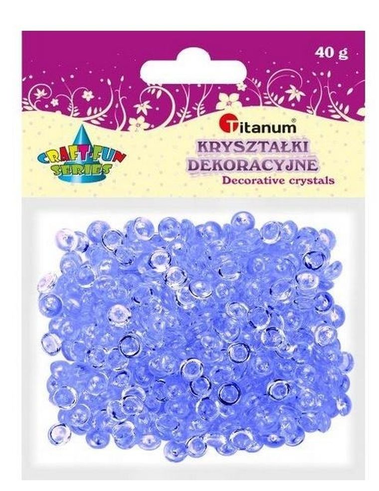 Titanum, koraliki plastikowe, połówka kuli, liliowe, 40g