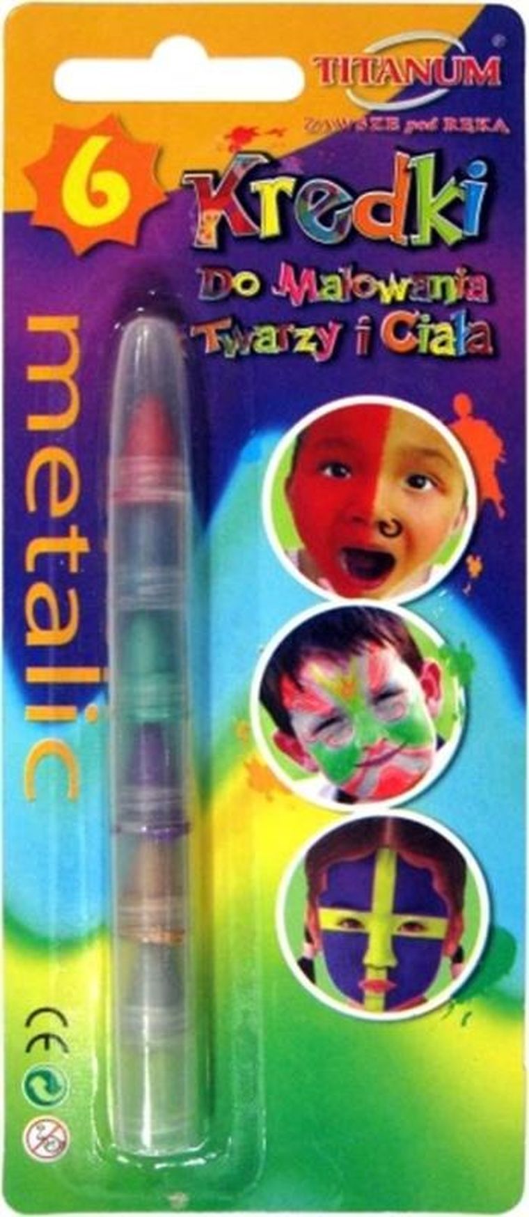 Titanum, kredki do twarzy, 6 kolorów