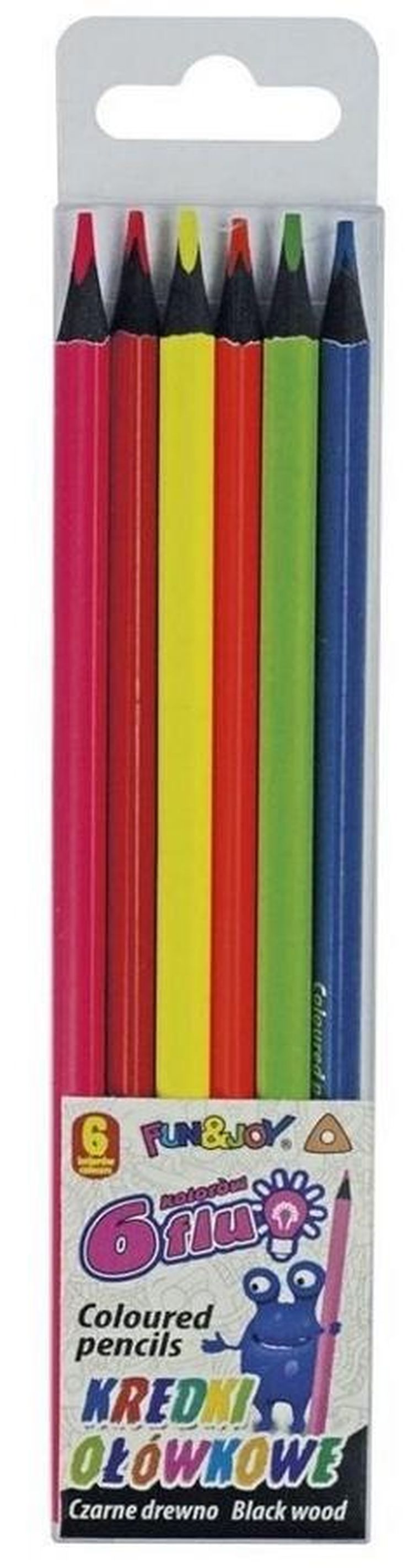 Titanum, kredki ołówkowe Fluo, 6 kolorów