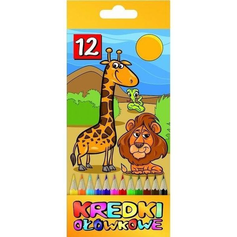 Titanum, kredki ołówkowe, sześciokątne, 12 kolorów