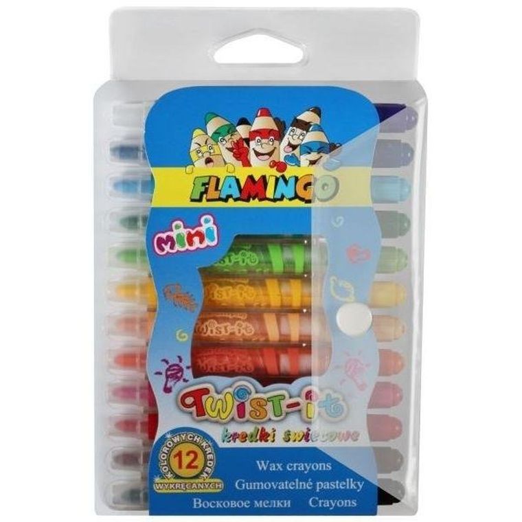 Titanum, kredki świecowe mini Twist-it, 12 kolorów