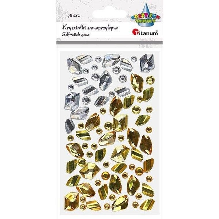 Titanum, kryształki samoprzylepne, kamyki, 79 szt.