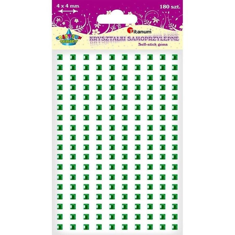 Titanum, kryształki samoprzylepne, mix, 53 szt.