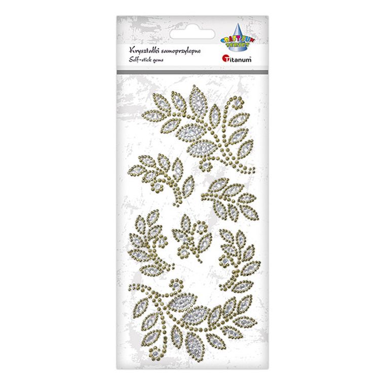 Titanum, kryształki samoprzylepne, naklejki, łodygi, 7 szt.