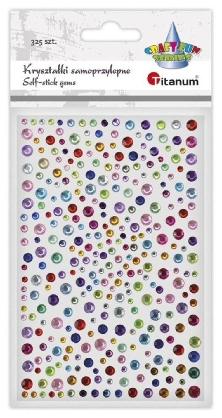 Titanum, kryształki samoprzylepne, okrągłe, 325 szt.