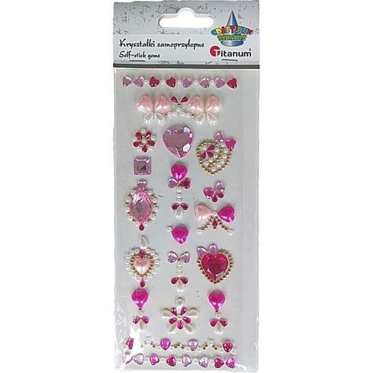 Titanum, kryształki samoprzylepne, tatuaż, biżuteria
