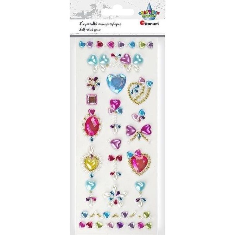 Titanum, kryształki samoprzylepne, tatuaż, biżuteria