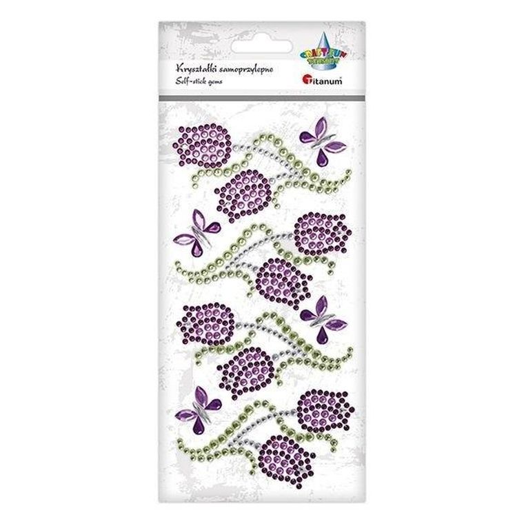 Titanum, kryształki samoprzylepne, tulipany, 8 szt.