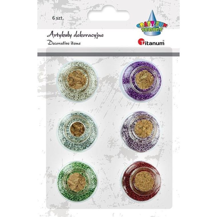 Titanum, kuleczki dekoracyjne, mix, 6 szt.