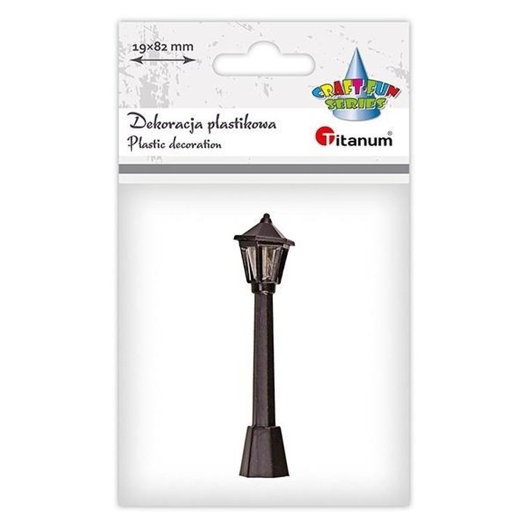 Titanum, latarnia uliczna, plastikowa, miniaturowa, 19-82 mm