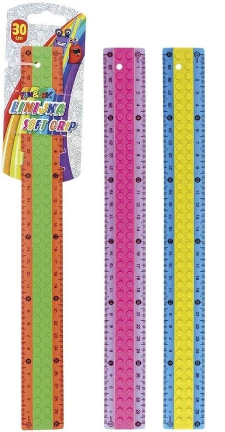 Titanum, linijka elastyczna, 30 cm, dwukolorowa, klocki, 1 szt.