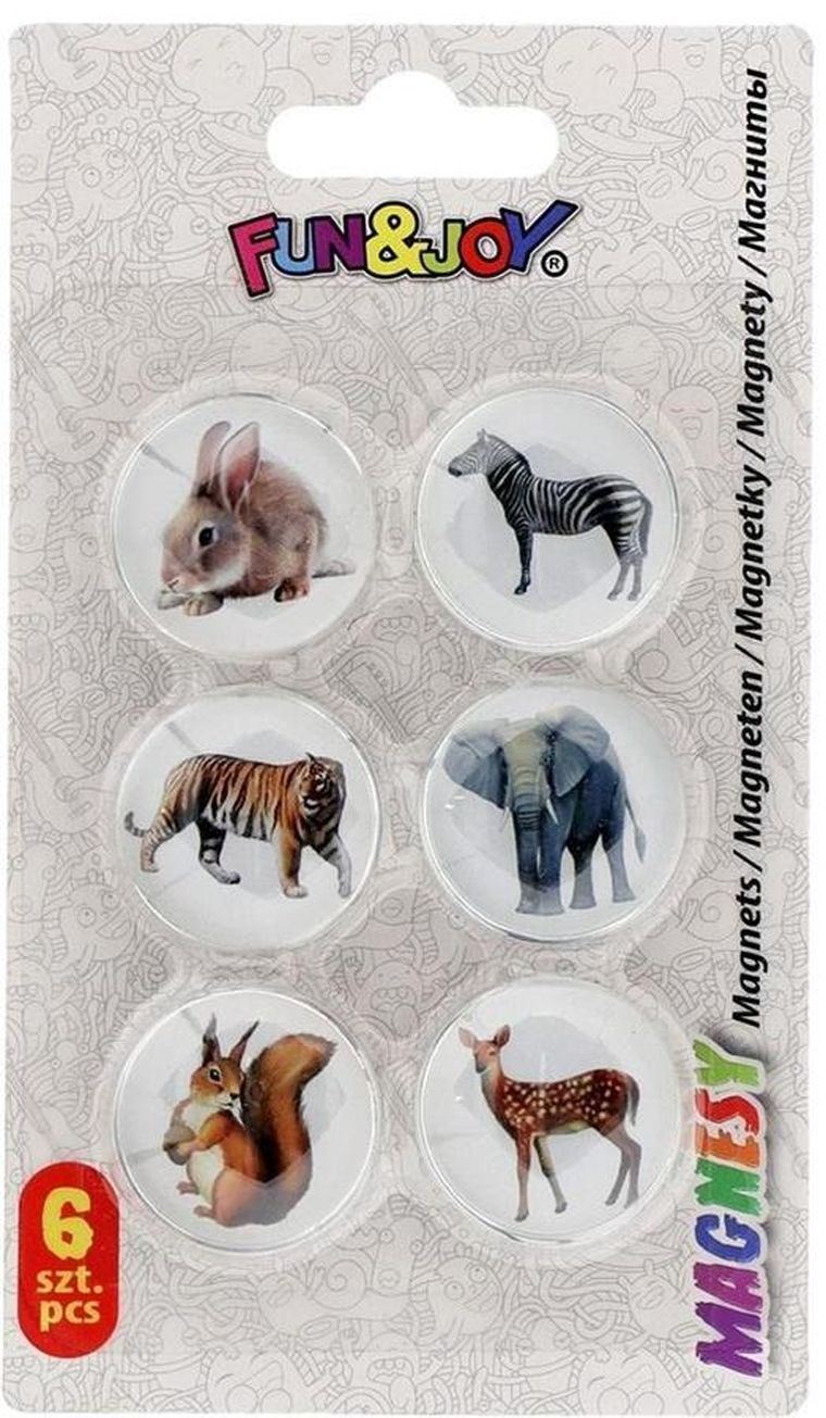 Titanum, magnesy szklane do tablic, zwierzęta