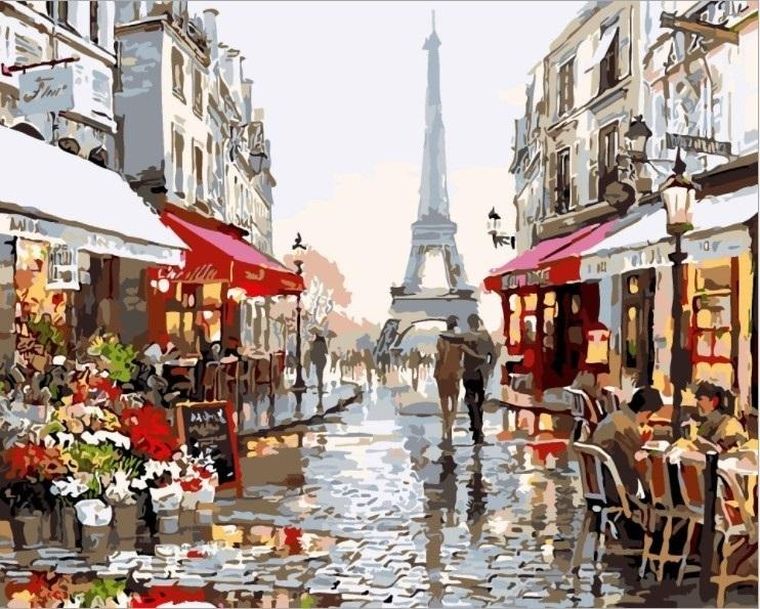 Titanum, malowanie po numerach, Paryż, 40-50 cm