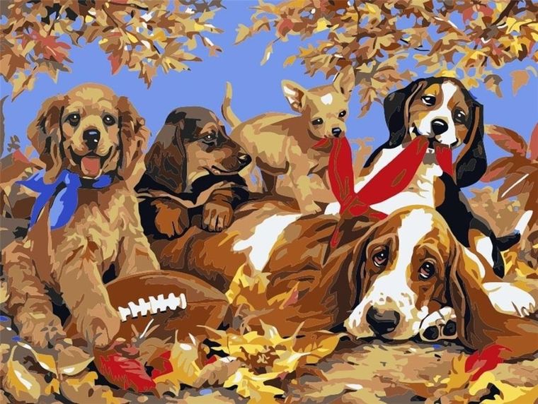 Titanum, malowanie po numerach, Psy, 30-40 cm