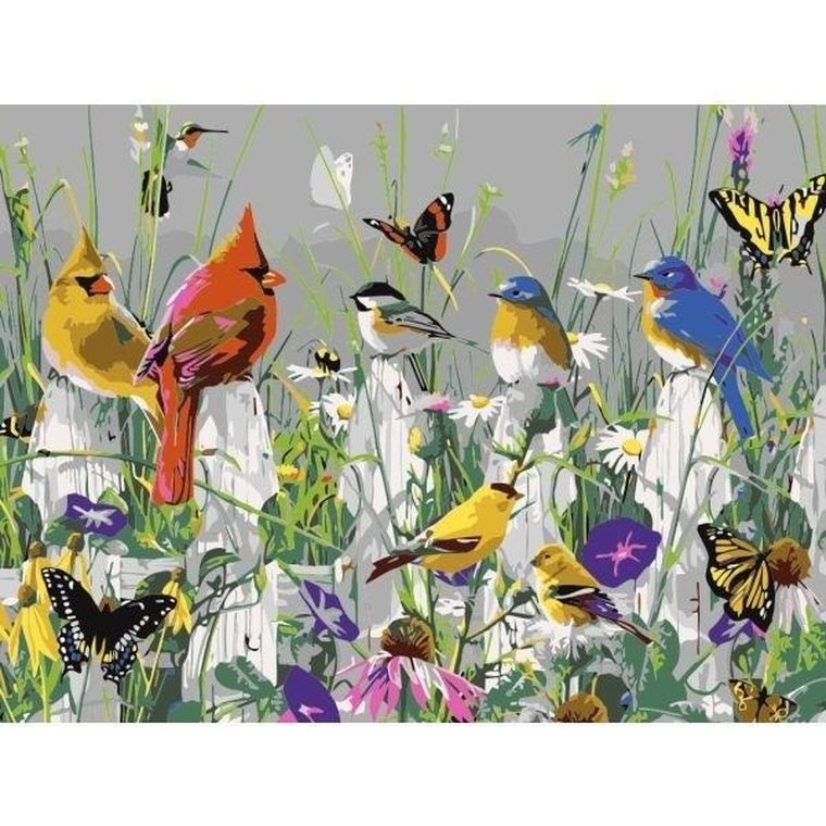 Titanum, malowanie po numerach, Ptaszki, 30-40 cm