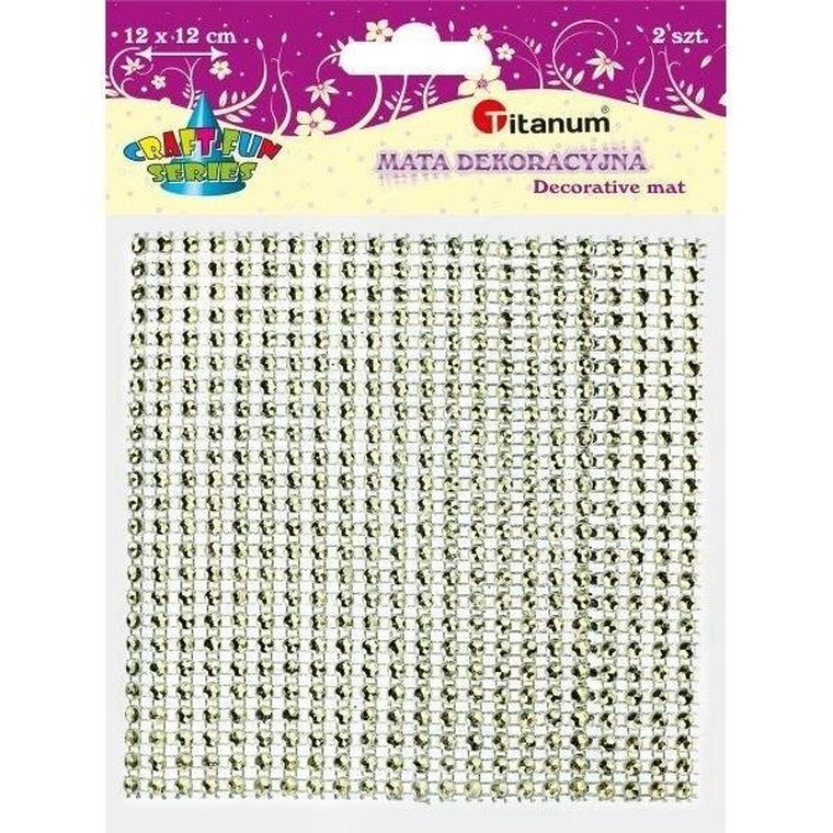 Titanum, mata z kryształkami, złota, 2 szt.