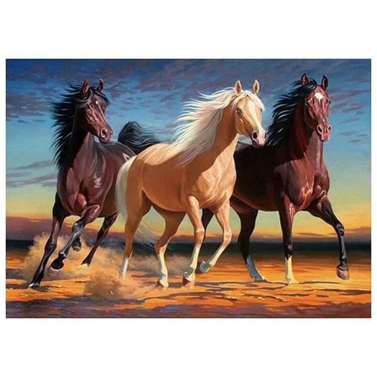 Titanum, mozaika diamentowa, Konie, 30-40 cm