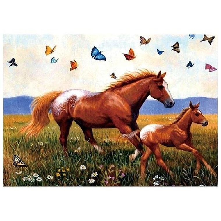 Titanum, mozaika diamentowa, Konie, 30-40 cm