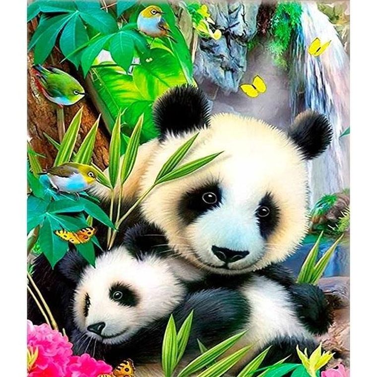Titanum, mozaika diamentowa, Panda, 30-40 cm