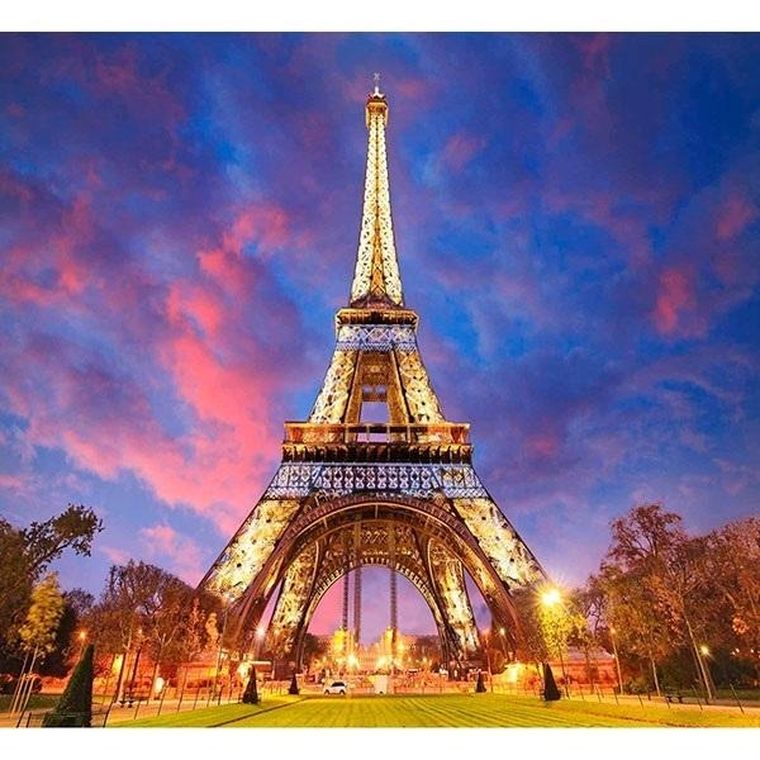 Titanum, mozaika diamentowa, Wieża Eiffla nocą, 30-40 cm