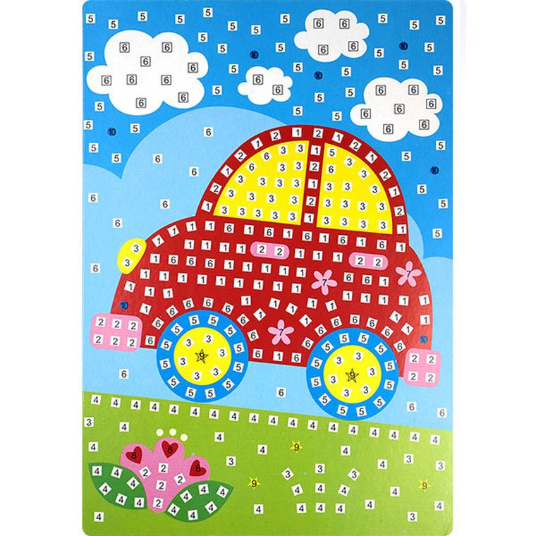 Titanum, mozaika piankowa, Auto