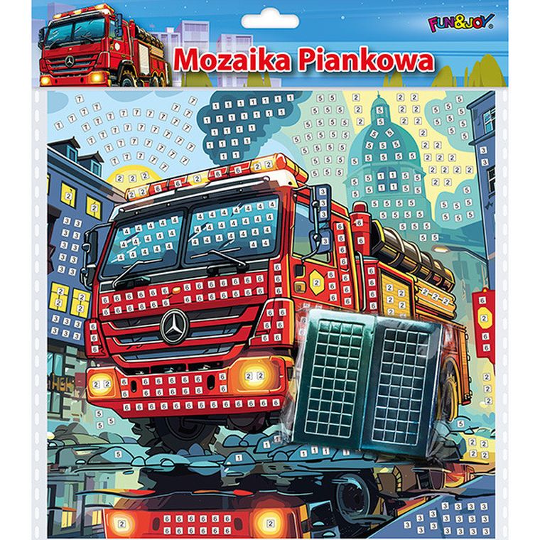 Titanum, mozaika piankowa, straż pożarna, 25-25 cm