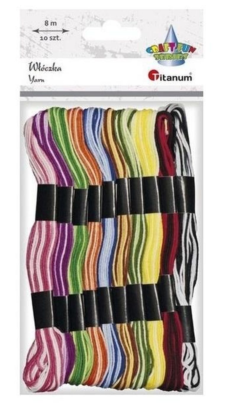 Titanum, mulina, 8mm dwukolorowa, 10 kolorów