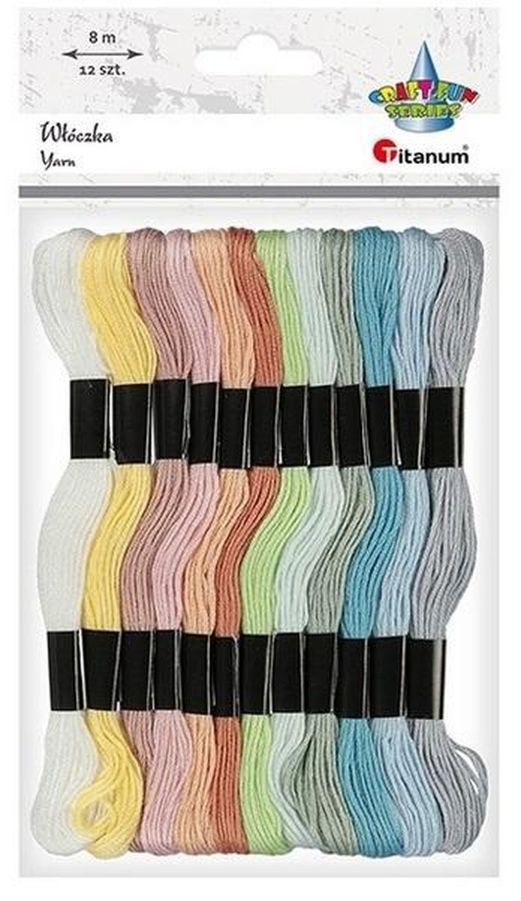Titanum, mulina, 8mm pastelowa, 12 kolorów