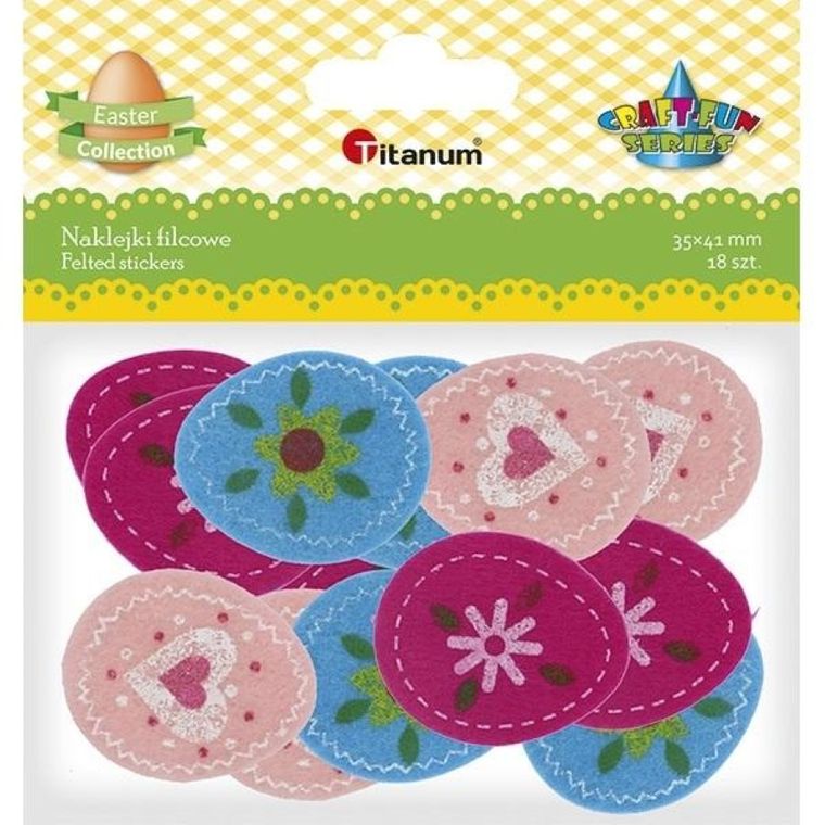 Titanum, naklejki filcowe, 18 szt.