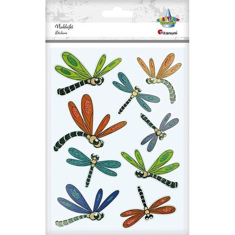 Titanum, naklejki foliowe 3D, ważki, 9 szt.