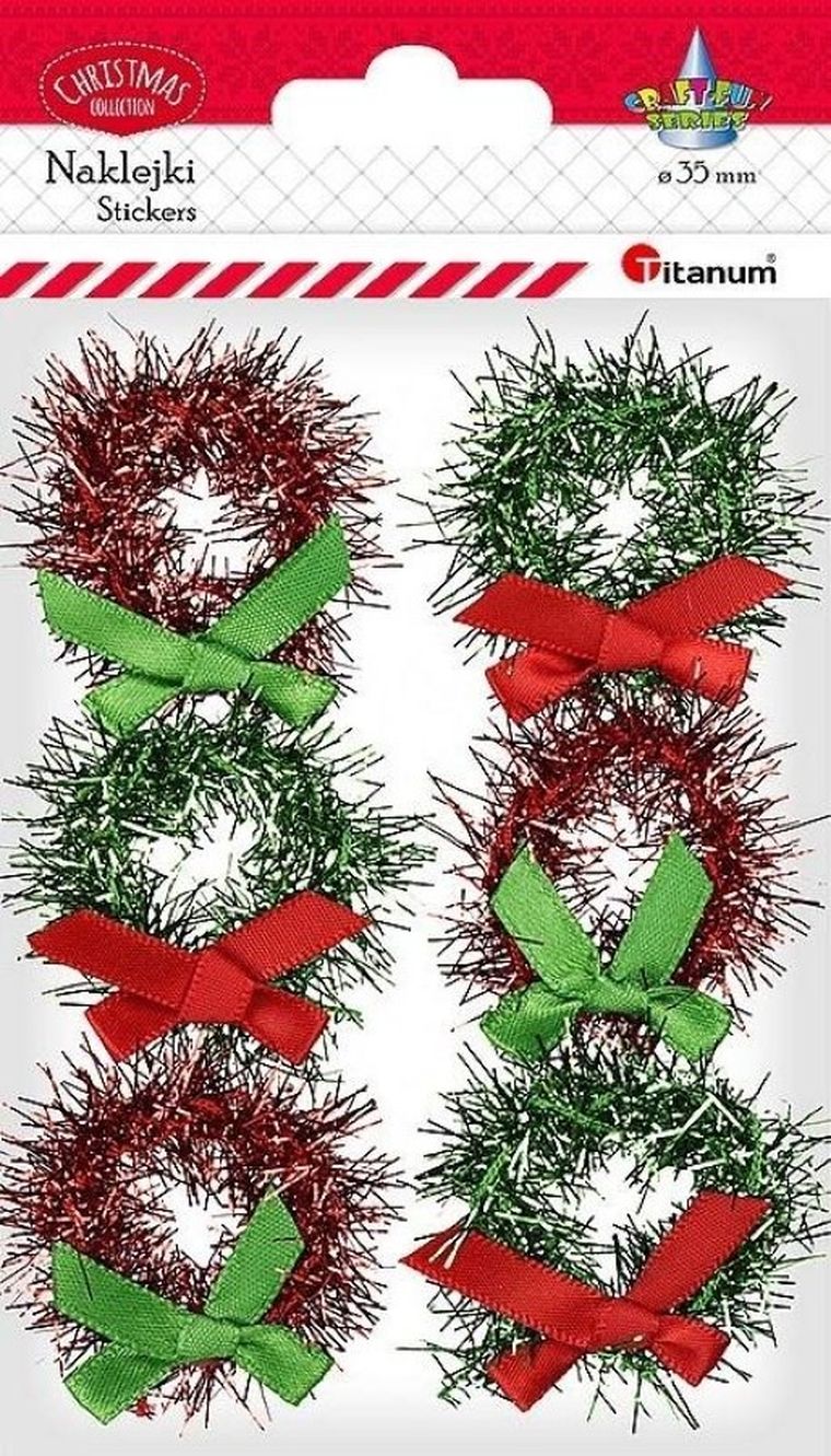 Titanum, naklejki foliowe, wianki, 6 szt.
